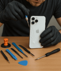 Reparando el cristal trasero del Iphone